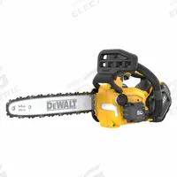 DEWALT Battery-Powered Chainsaw Kit: 14 in Bar Lg, Top Handle, Auto Chain Oiler, 60 V (MPN DCCS674X2). Key specifications — Brand: DEWALT.