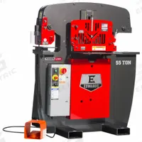 EDWARDS Ironworker: 230V AC /Single-Phase, 4 Stations, 55 Tonf Hydraulic Force, 23 A Current (MPN IW55-1P230-A). Key specifications — attr69797: Punch; attr67058: 5⁄8 in; attr66073: IW55-1P230-A; attr66076: EDWARDS.