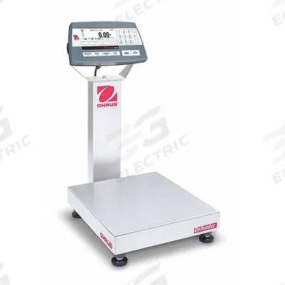 OHAUS Industrial Bench Scale: 12 in x 14 in, Not IP Rated, Column-Mounted - Bench Scales with Column-Mounted Indicator