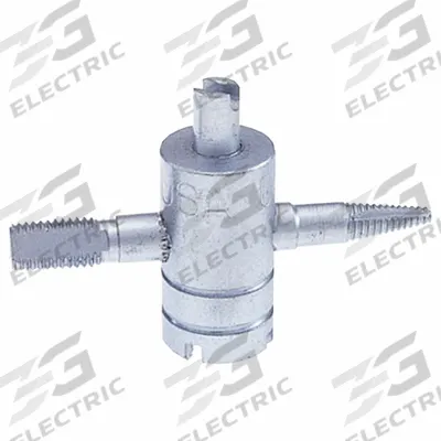 HALTEC 4-Way Valve Tool: 4-Way Valve Tool, Metal, 2 in Overall Lg, 3/4 in Overall Wd - Tire Valve Tools