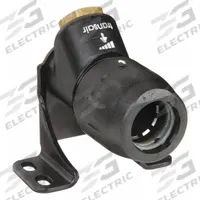 TRANSAIR Push-Fit Elbow Fitting: 1/2 in OD x 1/2 in Pipe Size, Push-to-Connect x NPT, Brass, Black (MPN 6640 17 22GR). Key specifications — Brand: TRANSAIR.