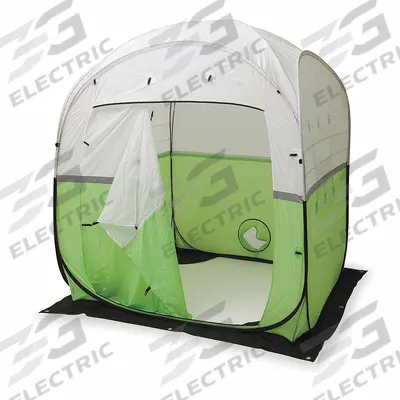 ALLEGRO Manhole Utility Shelter: 6 ft x 6 ft x 7 ft, High-Visibility Green, Nylon - Manhole Shelters