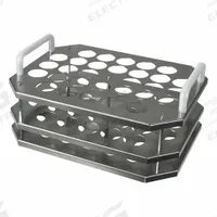 Tube Rack: Stainless Steel, Silver, (30) Tubes, Benchtop (MPN B2000-8-T500). Key specifications — Material: Stainless Steel; Mounting Location: Benchtop; Color: Silver; Product Type: Test Tube Rack; Total Holding Capacity: (30) Tubes; Brand: BENCHMARK RESEARCH.