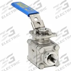 APPROVED VENDOR Manual Two-Way Ball Valve: 1/2 in, CF8M Stainless Steel, Straight Valve Body, PTFE (MPN G-S3P2K-50). Key specifications — Brand: APPROVED VENDOR; Handle: Locking Lever.