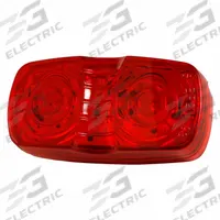 GROTE Clearance Marker Lamp: Clearance Light, LED, Rectangular, Red, Bracket, Blunt Cut Wires (MPN G4602). Key specifications — Lens Color: Red; Brand: GROTE; Electrical Connection: Blunt Cut Wires; Lighting Technology: LED; Mount Type: Bracket; SAE Lens Code: P2.
