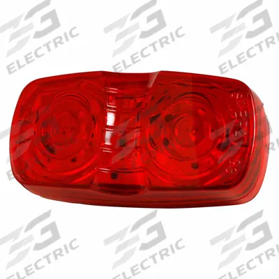 GROTE Clearance Marker Lamp: Clearance Light, LED, Rectangular, Red, Bracket - Clearance Lights