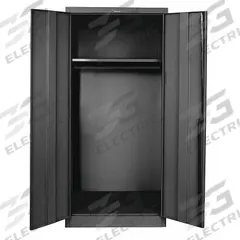 HALLOWELL Storage Cabinet: 48 in x 24 in x 78 in, 1 Adj Shelf, Swing Handle & Keyed, Frame, Black (MPN 845W24ME). Key specifications — attr66548: HALLOWELL; attr88067: Frame; attr88068: Black; attr88069: Unassembled.