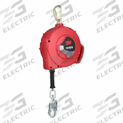 3M Self-Retracting Lifeline: Steel Carabiner Anchor, Harness Steel Swivel Snap Hook - Mounted SRLs