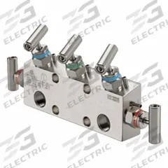 HAM-LET Five-Way Valve: Stainless Steel, 1/2" FNPT, 1/2" FNPT, 6,000 psi Pressure, PTFE, 1/4" FNPT (MPN M-50A-10-8N-SS-T-T). Key specifications — Brand: HAM-LET; Drain: 1/4" FNPT; Inlet Connection: 1/2" FNPT; Outlet Connection: 1/2" FNPT.