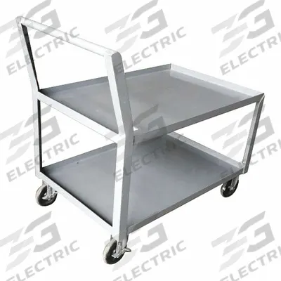 APPROVED VENDOR Utility Cart: 1,200 lb, 36 in L x 24 in W Shelf, 2 Shelves, Gray - General Purpose Utility Carts
