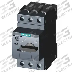 SIEMENS Manual Motor Starter: Non-Reversing, 3 Poles, 40 A, Thermal Protection, Selector Switch (MPN 3RV20214FA10). Key specifications — Maximum Voltage Rating: 690V AC; Brand: SIEMENS; Thermal Units Required: None (Starter Includes Integrated Thermal Units); Frame Size (Width): S0.