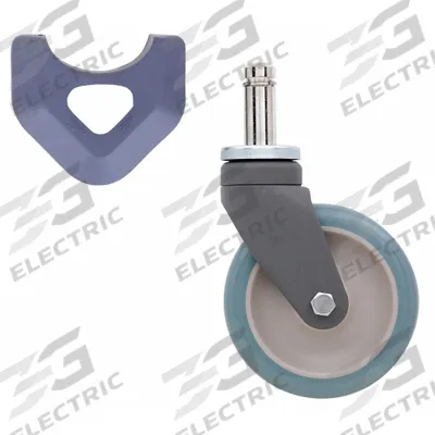 METRO Swivel Stem Caster: 5 in Caster Wheel Dia, Swivel, Polyurethane - Casters for Metro Plastic Shelving