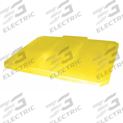 APPROVED VENDOR Cube Truck Lid: 46 in L 36 in W 2 in H, Fits 25 cu ft, 0.93 cu yd, Yellow - Non-Hinged Lids for Cube Trucks
