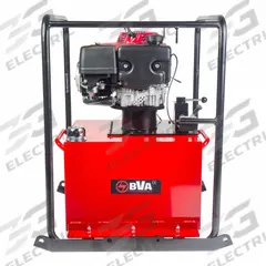 BVA HYDRAULICS Gas Powered Hydraulic Power Unit: 3 gpm, 10,000 psi Max. Pressure, Single Acting (MPN PG90M3N25). Key specifications — attr98856: BVA HYDRAULICS; attr122185: 3 gpm; attr96434: Honda; attr1398853: Single Acting; attr96420: 10.2 hp.
