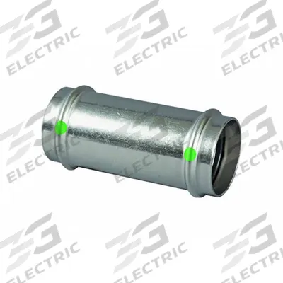 VIEGA PROPRESS Crimp Coupling Fitting: 1/2 in CTS x 1/2 in CTS Size, Straight - Potable Water Stainless Steel Press Tube Fittings