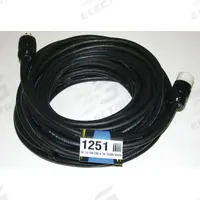 SOUTHWIRE Extension Cord: Outdoor Use, 100 ft Lg, Outlet, L21-20P, 12/5, SOW, Black, 20 A Current (MPN 1251). Key specifications — Brand: SOUTHWIRE; Temperature Rating: -40° to 194°F; NEMA Plug Configuration: L21-20P.