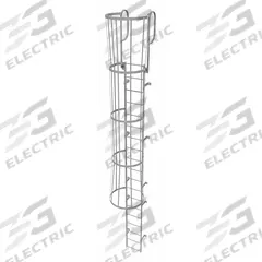 TRI-ARC Fixed Ladder with Safety Cage: 22 ft Overall Ht, 18 in Overall Wd, Steel, 19 Rungs (MPN WLFC1219). Key specifications — attr1050722: TRI-ARC; attr1050760: Unassembled; attr1083696: 2.