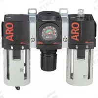 ARO Filter/Regulator/Lubricator: 3/8 in NPT, 99 cfm, 150 psi Max Op Pressure, 5 micron, 2000 Series (MPN C38331-800). Key specifications — attr109588: 2000; attr109524: ARO.