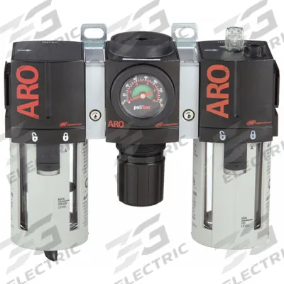 ARO Filter/Regulator/Lubricator: 3/8 in NPT, 99 cfm, 150 psi Max Op Pressure - ARO Filter, Regulator & Lubricators (FRLs)