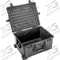 PELICAN Lid Panel: 10 in x 20 in, 97 Openings, Twist Cam Locks, Plastic, Black (MPN 016100-5200-110). Key specifications — Compatible Manufacturer Model Number: 1620; Attachment Type: Twist Cam Locks; Material: Plastic; Color: Black; Brand: PELICAN.
