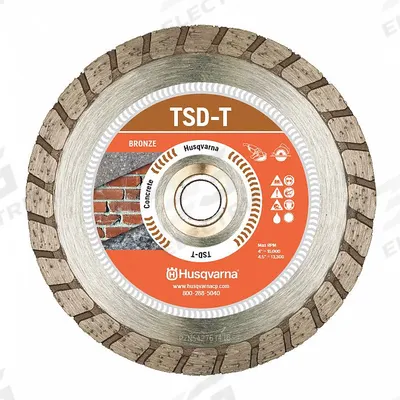 HUSQVARNA Diamond Saw Blade: Brick/Granite/Marble, 10 in Blade Dia., 5/8 in_7/8 in Arbor Size - Masonry-Cutting Blades