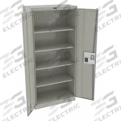 TENNSCO Storage Cabinet: 36 in x 18 in x 78 in, Recessed Pull Handle & Electronic Keypad, Leveling (MPN 7818ELLG). Key specifications — Cabinet Color: Light Gray; Method of Construction: Welded; Base Type: Leveling; Assembled: Assembled; Mobility: Stationary; Adjustable Shelves: Adjustable; Cabinet Finish: Powder Coated; Cabinet Material: Steel.