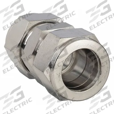 PARKER Compression Fitting Union: 1 in OD x 1 in OD Fitting Size - Double-Ferrule Stainless Steel Fittings