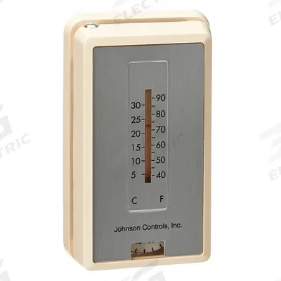 JOHNSON CONTROLS Pneumatic Thermostat: 12° to 28°C, 1 Pipe, Low Volume Pipes/Air Flow Output - Single-Temperature Thermostats