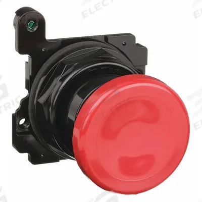 EATON Mushroom Head Push Button: 30 mm, Non-Metallic - Mushroom-Head Push-Button Operators