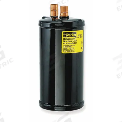 Parker Suction Line Accumulator: 3/4 in Sweat, 6.13 lb Capacity, 9.62 in Ht - Suction Line Accumulators