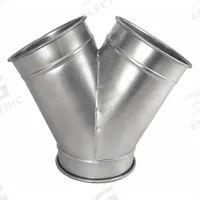 14"dia 21 1/2"L 60° SS Wye Branch: Stainless Steel, For 14 in Duct Dia, 21 1/2 in Overall Lg (MPN 8040200870). Key specifications — Brand: NORDFAB.
