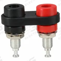 Double Banana Jack: 1 3/8 in Lg, Brass, Polycarbonate, 2,500 V Max Volt, 15 A Max Current, Black (MPN 2269-0). Key specifications — Contact Material: Brass; Body Material: Brass; Brand: POMONA; Color: Black.