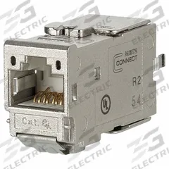 METZ CONNECT Module: Cat6A, Data/HDBaseT/Power, 8 Poles, Straight, Cable, Female Straight, Female (MPN 130B11-E). Key specifications — Housing Material: Zinc Die-Cast; Mounting Type: Cable; Connector Color: Metallike; Performance Category: Cat6A; Application: Power; Connection Type: Insulation Displacement; Connector Gender: Female; Connector Orientation: Straight.