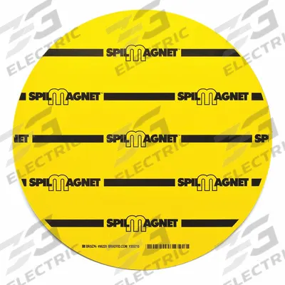 BRADY SPC ABSORBENTS Drain Cover Seal: 12 in diameter, 12 in dia Max Drain Size - Magnetic Drain Cover Seals
