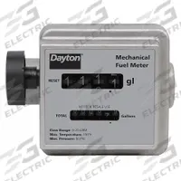 DAYTON Mechanical Flowmeter: Mechanical Flowmeter, Diesel/Gasoline/Oils, Aluminum, 3/4 in FNPT, FNPT (MPN 40M286). Key specifications — Display Type: Mechanical; Brand: DAYTON; O-Ring Material: Viton; Accuracy: +/-1%; Seal Material: Viton.