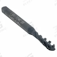 CLEVELAND Spiral Flute Tap: #6-32 UNC, 2B, 3 Flute, Semi-Bottoming Chamfer, Black Oxide Cobalt (MPN C98106)
