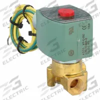 REDHAT Solenoid Valve: 2-Way, Normally Closed, 1/4 in Pipe Size, 12V DC, High Flow, Brass Body (MPN 8262H020LF 12/DC). Key specifications — Pipe Size: 1/4 in; Voltage: 12V DC; Brand: REDHAT.