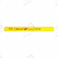 STARRETT Power Hacksaw Blade: Power Hacksaw Blade, 14 in Blade Lg, For 10 in Max. Dia, Bi-Metal (MPN BS1406-6). Key specifications — attr1097706: High Speed Steel; attr1097709: STARRETT.