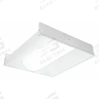 COLUMBIA LIGHTING Recessed Troffer: 2 ft Lg, 2 ft Wd, 3,000 lm, 4000K, 30 W, 120 to 277V AC (MPN LTRE22-40MLG-RFA-EDU). Key specifications — attr1261884: 120 to 277V AC; attr1261878: COLUMBIA LIGHTING; attr1261883: U-Bend T8; attr1261870: 4000K; attr1261880: Yes.