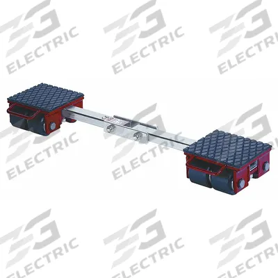 GKS-PERFEKT Machine Roller: 13,200 lb, 4 3/8 in Deck Ht, 5 7/8 in L x 8 3/4 in W, (8) Rollers - Front- & Rear-Support Machine Rollers
