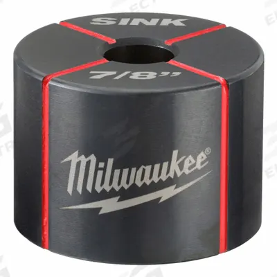 MILWAUKEE Knockout Die: 16 ga Sheet Metal Capacity (Steel), 7/8 in Nominal Size, Round - Milwaukee Knockout Punches & Dies