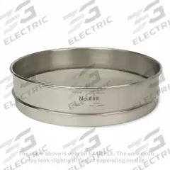 ADVANTECH Standard Stainless Steel Cloth Test Sieve: Stainless Steel, 12 in Outside Dia, 3 in Ht (MPN 8SS12I). Key specifications — Screen Material: Stainless Steel; Brand: ADVANTECH; Frame Material: Stainless Steel; Standards: ASTM E11; US Standard Screen Size: #8.