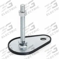 JW WINCO Male-End Leveling Mount: Swiveling Stud, 3/8"-16 Thread Size, 2,248 lbf Capacity (MPN 42-80-3/8X16-150-A1-SK). Key specifications — Base Shape: Teardrop; Load Capacity: 2,248 lbf; Thrust Pad Material: TPE; Mounting Holes: Mounting Holes Included; Includes: Nut; Hex Size: 11/16 in.