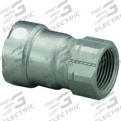 VIEGA MEGAPRESS Crimp Adapter Fitting: 1 1/2 in Pipe x 1/2 in Pipe Size, Press-fit x FNPT - Steel Press Pipe Fittings