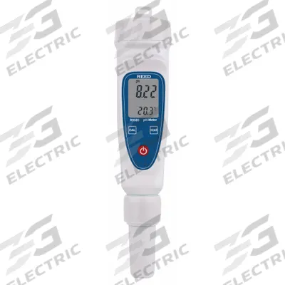 REED INSTRUMENTS pH Meter: pH/Temp, Meter, Batteries/Carrying Case/Protective Cap - Pocket pH Testers