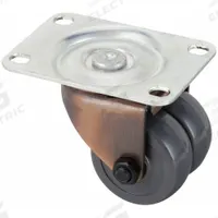APPROVED VENDOR Plate Caster: Swivel, No Brake, Rubber, 2 in Wheel Dia, 13/16 in Wheel Wd, Hole (MPN P9S-HR020G-P-AF). Key specifications — attr1093313: Plain; attr1093347: Black; attr1093360: APPROVED VENDOR; attr1172362: Swivel.