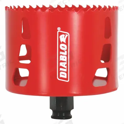 DIABLO Hole Saw: 3 7/8 in Saw Dia., 4 Teeth per Inch, 2 3/8 in Max. Cutting Dp - Multi-Material-Cutting Hole Saws without Arbor