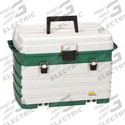 PLANO MOLDING Small Parts Storage System: 20 3/4 in x 11 1/2 in x 13 7/8 in, Green/Silver - Small Parts Compartmented-Box Systems