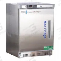 AMERICAN BIOTECH SUPPLY Lab Refrigerator: 4.6 cu ft, Undercounter, 2°C to 7°C, 24 1/2 in Overall Dp (MPN PH-ABT-HC-UCBI-0404SS-LH). Key specifications — Door Opening Style: Left; Color: Silver; Alarm Type: Temperature; Manufacturer Part Number: PH-ABT-HC-UCBI-0404SS-LH; Brand: AMERICAN BIOTECH SUPPLY; Product Type: Lab Refrigerator; Door Type: Swing Solid; Refrigerant Type: R-600a.