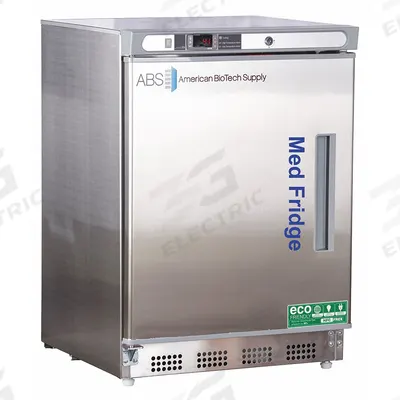 AMERICAN BIOTECH SUPPLY Lab Refrigerator: 4.6 cu ft, Undercounter, 2°C to 7°C - Pharmacy & Vaccine Refrigerators